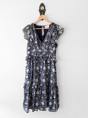 Cleobella Organic Cotton Floral Prairie Dress Pockets Cottagecore Large